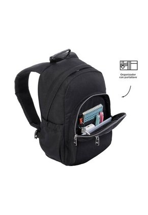 Morral Juvenil Porta PC 13" Gommas Negro