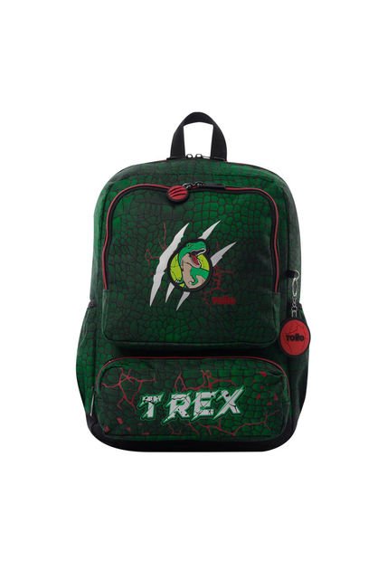 Morral Para Niño Rex Dino Mediano Verde