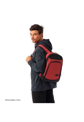 Morral Ejecutivo Porta PC 14" Pardillo 2.0 Rojo Expandible