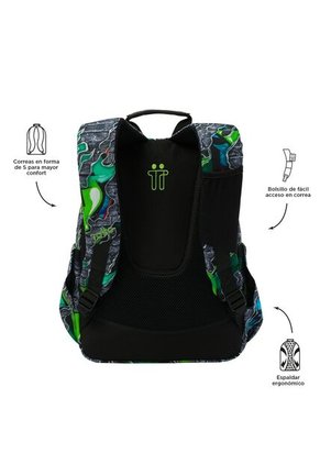 Morral Juvenil Porta PC 13" Gommas Gris