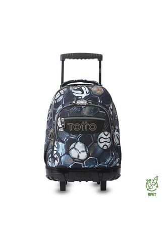 Morral Escolar Con Ruedas Para Niño Renglón Estampado De Fútbol Totto