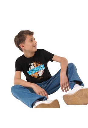 Camiseta Para Niño Proyecty Negra