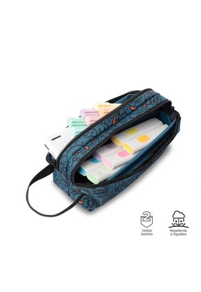 Cartuchera Multiuso Sheyma Print Grande Azul