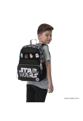 Morral Para Niño Star Wars Jedi Mediano Negro