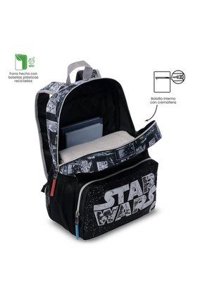 Morral Para Niño Star Wars Jedi Mediano Negro