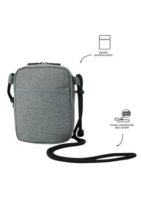 Bolso Para Hombre Riva Crossbody Pequeño Gris
