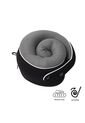 Almohada De Viaje Memory Foam Plane Negra de Totto