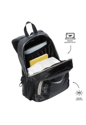 Morral Universitario Teck 2.0 Porta PC 13" Negro Hombre