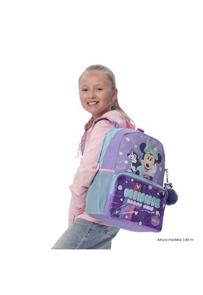 Combo Escolar Morral Minnie Mediano + Lonchera Y Cartuchera
