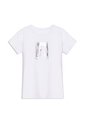 Camiseta Estampada Para Mujer Prime Manga Corta Blanca de Totto
