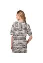 Camisa Manga Corta Brezo Para Mujer Blanca de Totto