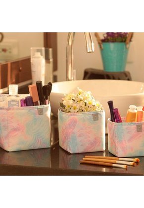 Juego De 3 Cajas Organizadoras En Tela Boxi.