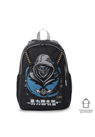 Morral Para Niño Hanzo Grande Negro Totto