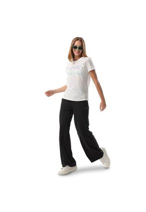 Camiseta Estampada Para Mujer Dusti Manga Corta Blanca