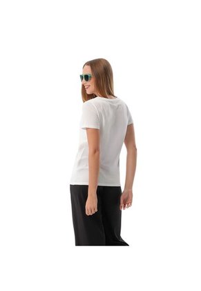 Camiseta Estampada Para Mujer Dusti Manga Corta Blanca