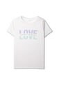 Camiseta Estampada Para Mujer Dusti Manga Corta Blanca de Totto