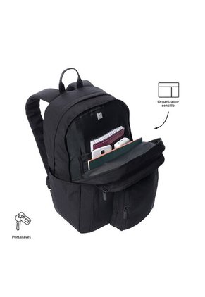 Morral Universitario 2 En 1 Porta PC 16" Duality Negro Unisex