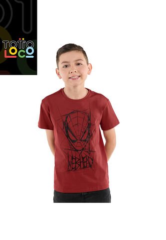 Camiseta Para Niño Spiderman Amazing Roja Totto