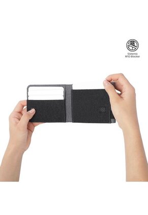 Billetera Hombre Lad Grande Con RFID Blocker Gris