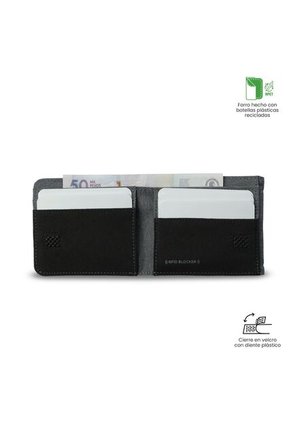 Billetera Hombre Lad Grande Con RFID Blocker Gris