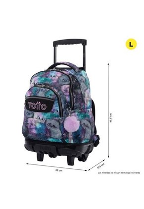 Morral Ruedas Niña Porta PC 15.4" Bomper Renglon Gris