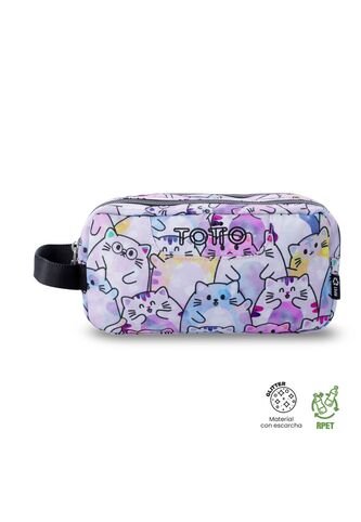 Cartuchera Multiuso Escuadra Glitter Grande Rosada Mujer Totto