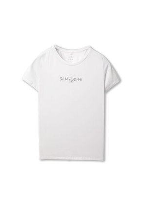 Camiseta Estampada Para Mujer Prime Manga Corta Blanca