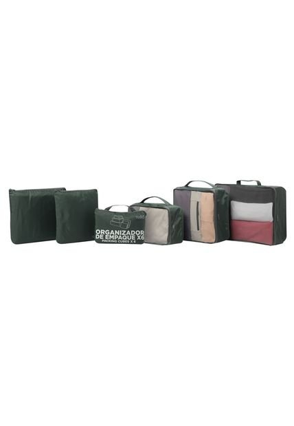 Organizador De Viaje Packing Cube X 6 Verde