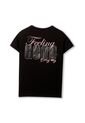 Camiseta Estampada Para Mujer Prime Manga Corta Negra de Totto