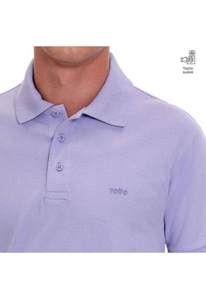 Camiseta Tipo Polo En Jersey Para Hombre Totto Morada Mkp