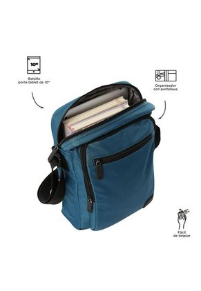 Bolso Para Hombre Porta Tableta 10" Bayonne Azul