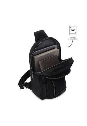 Bolso Manos Libres Porta Table 10" Crossover Tracer Pequeño Negro