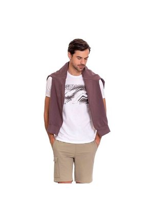 Camiseta Estampada Para Hombre Atena Manga Corta Blanca