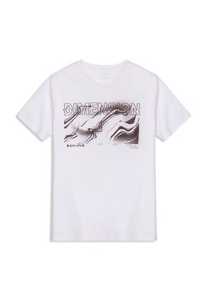 Camiseta Estampada Para Hombre Atena Manga Corta Blanca
