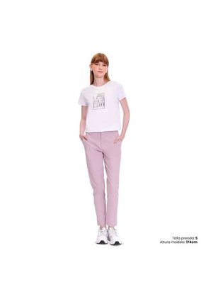 Camiseta Estampada Para Mujer Prime Manga Corta Blanca