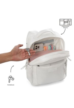 Morral Universitario Estambul Porta PC 14" Blanco Mujer