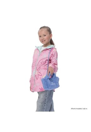 Bolso De Peluche Para Niña Stitch Fluffy On The Beach Azul