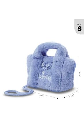 Bolso De Peluche Para Niña Stitch Fluffy On The Beach Azul