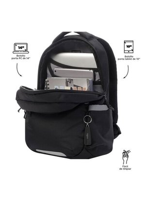 Morral Universitario Porta PC Y Tablet 14" Misisipi Negro Unisex
