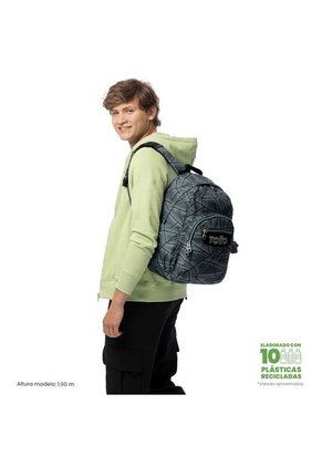 Morral Juvenil Porta PC 14" Acuarela Gris