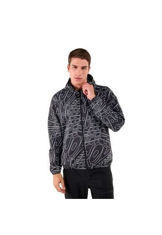 Chaqueta Para Hombre Ice Print Negra Totto