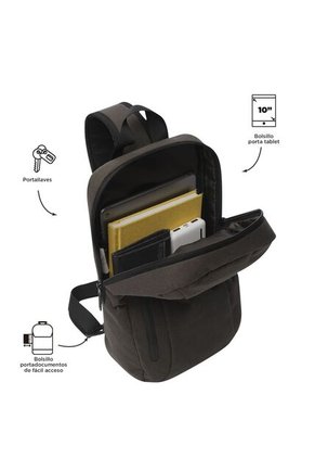 Bolso Hombre Porta Tableta 10" Felt Café