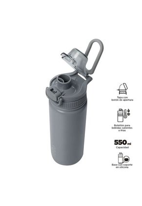 Botilito Térmico Jet 550 Ml Gris