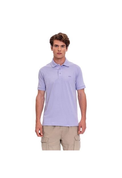 Camiseta Tipo Polo En Jersey Para Hombre Totto Morada Mkp