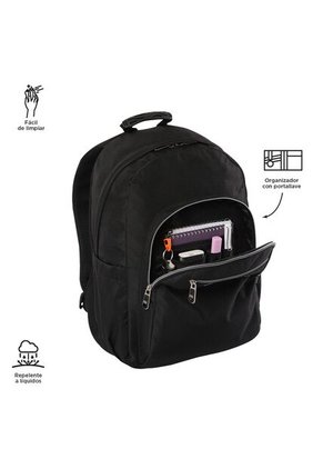 Morral Juvenil Porta PC 14" Acuarela Negro