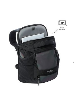 Morral Para Moto Porta PC 16" Ridder Negro