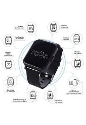 Reloj Inteligente Smart F12 Pro 6 Unisex Negro