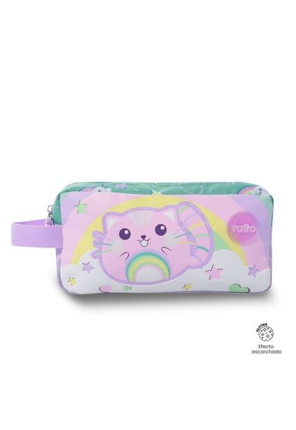 Cartuchera Escolar Grande Para Niña 2 Cuerpos Little Magic Azul