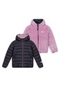 Chaqueta Para Niña Boa Acolchada Doble Faz Negra de Totto