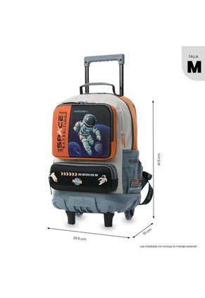 Maleta Para Niño Con Ruedas Gemini Mediano Naranja